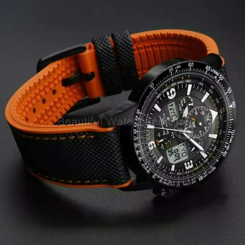 Citizen Watch Promaster - Erkek Flororubber Silikon Saat Kayışı Düz