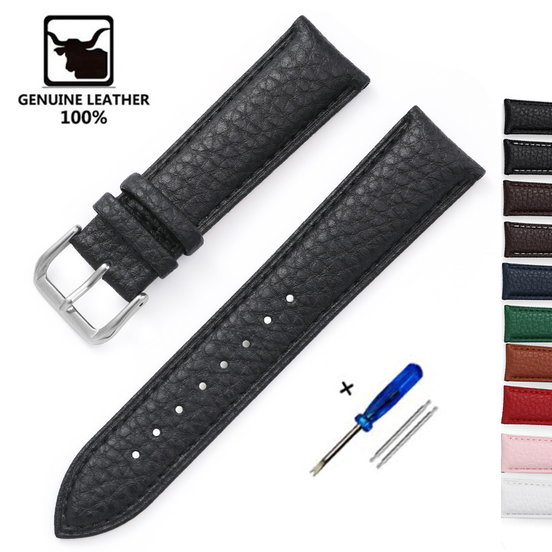 Suede Strap Watch - Litchi Desen Yumuşak Deri saat kayışı