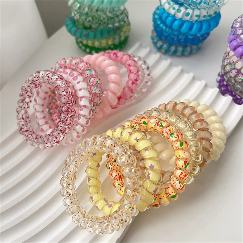 Silicone Band Women - 6 adet renkli reçine jöle spiral
