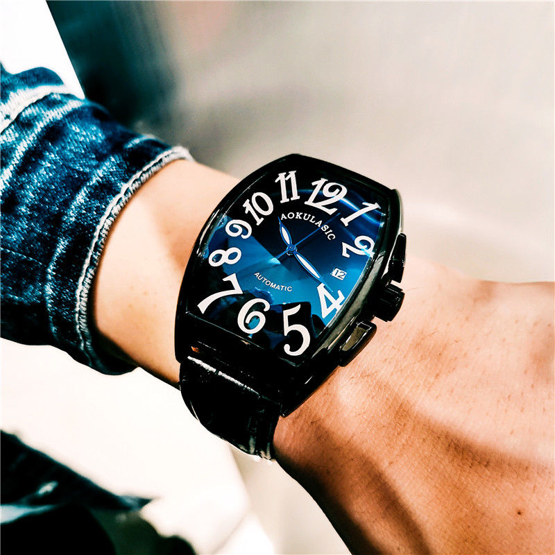 Cartier Watch Tank - Lüks Erkek Mekanik Saati, Fıçı Şeklinde