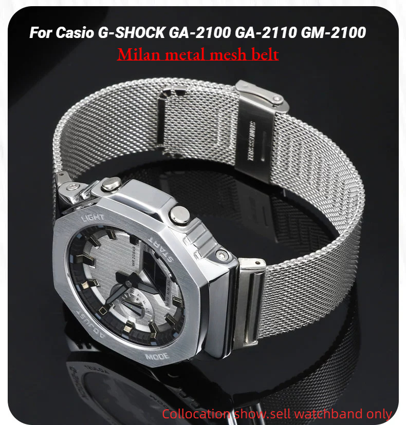 Casio Watch G-Shock Ga-2100 - Milan metal örgü kemer Casio G-SHOCK