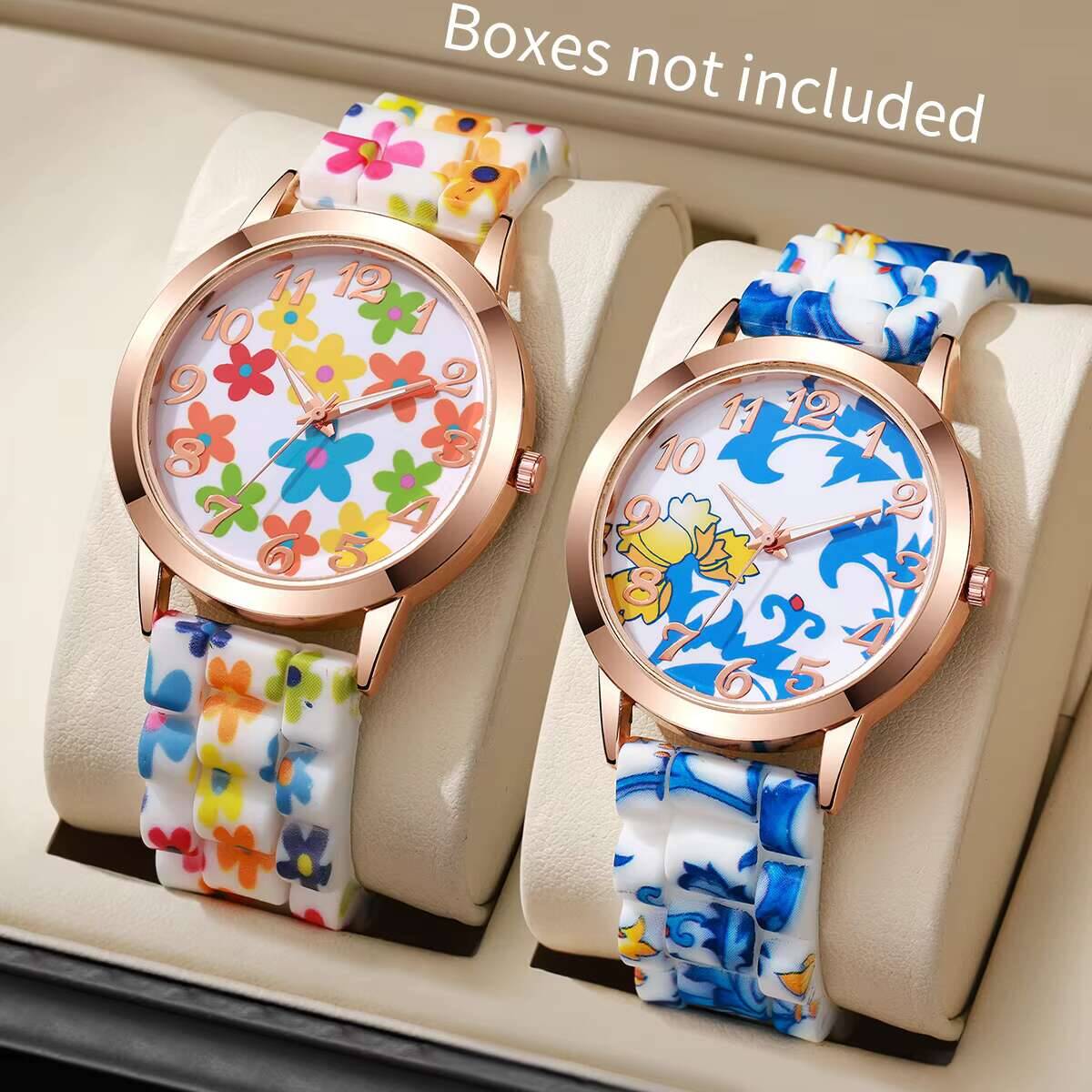 2 adet moda çiçek baskılı kadı - Silicone Band Women incelemesi ve fiyatı
